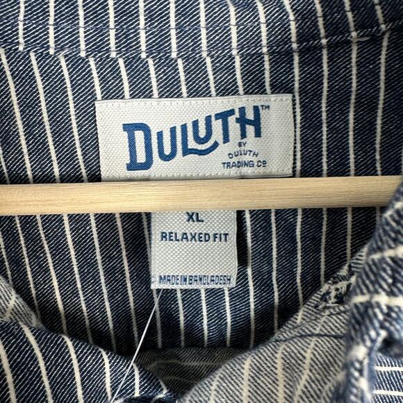 Duluth Trading Co NWT Mens Free Swingin' Flannel Relaxed Fit Shirt Blue XL - Picture 3 of 8